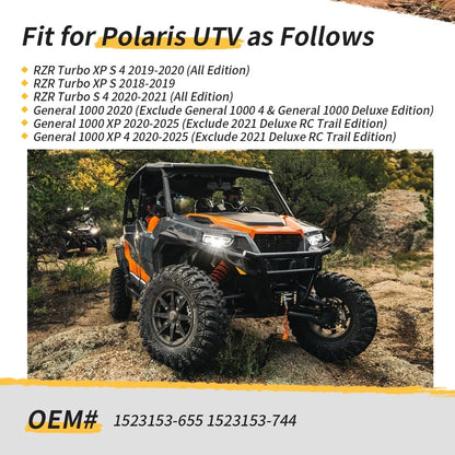 Wheel Rim Center Caps Set for 2019-2020 Polaris RZR XP 4 Turbo