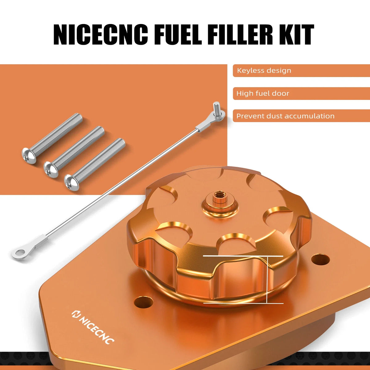 Anodized Fuel Filler Neck with Cap Set for KTM 690 Enduro R, 690 SMC R (2019–2023)