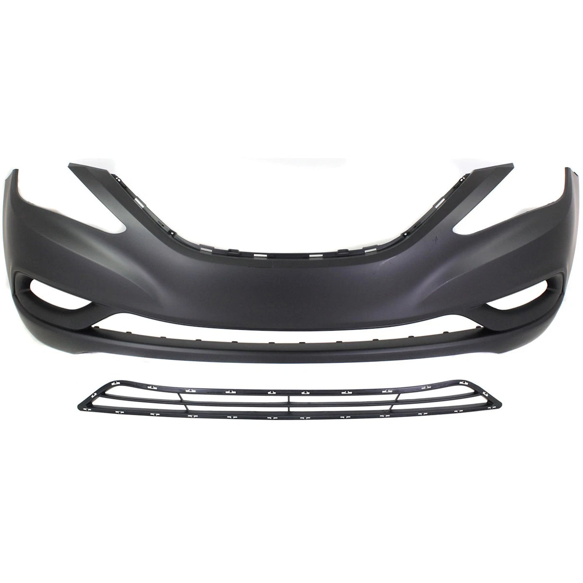 Front Bumper Cover Kit with Grille for Hyundai Sonata (2011–2013) CAPA