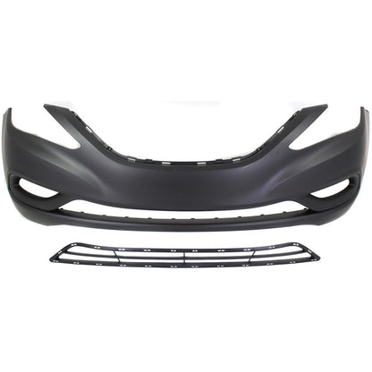 Front Bumper Cover Kit with Grille for Hyundai Sonata (2011–2013) CAPA