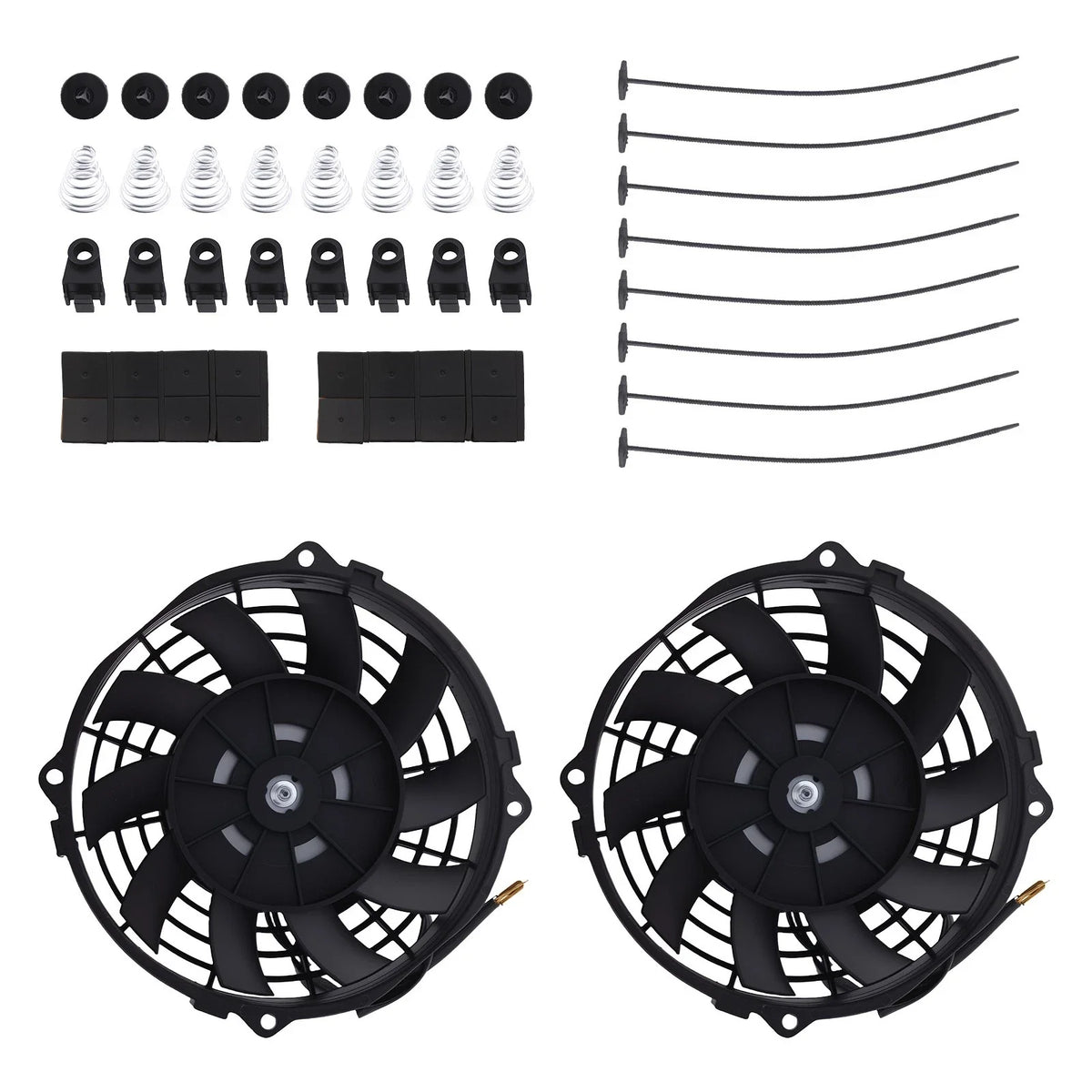 2Pcs 7" Electric Cooling Fans for Universal Radiator Application