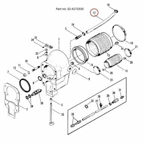 Water Intake Pipe for Mercruiser Alpha (32-8M0109048)