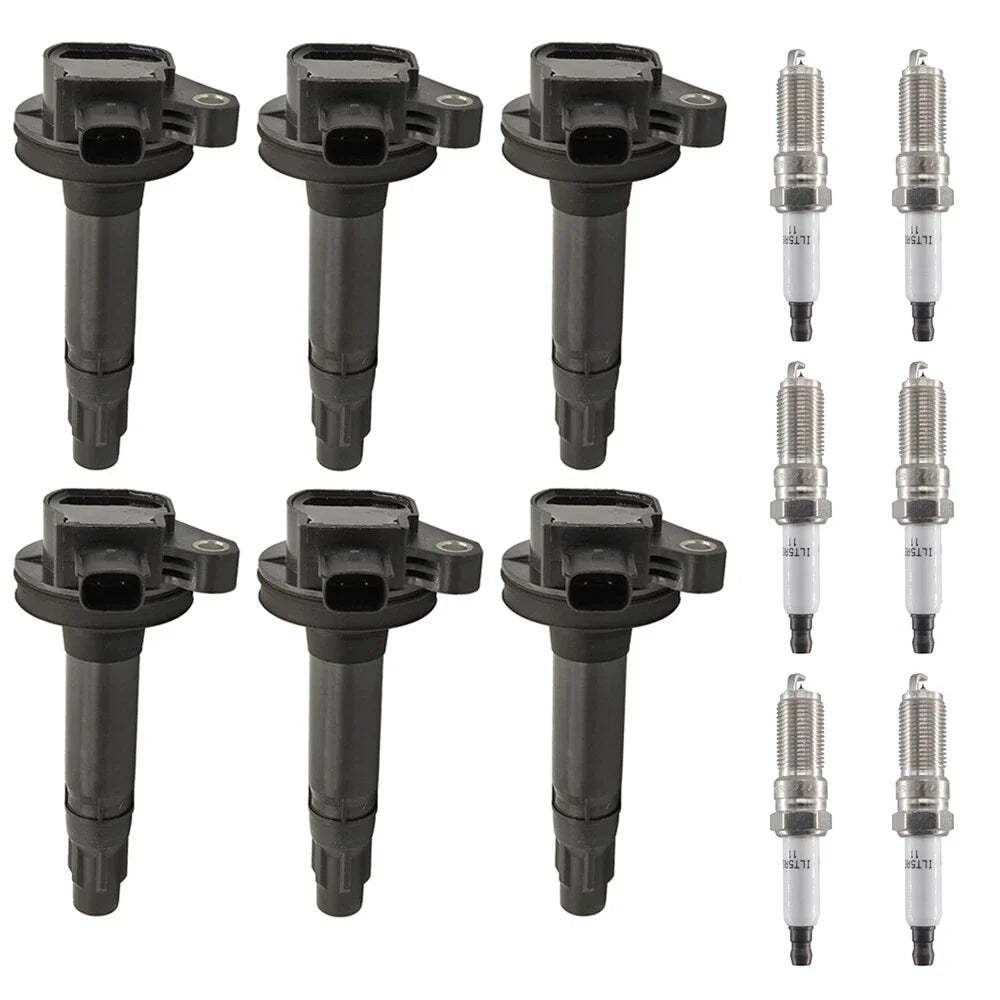 6PCS Ignition Coils + Spark Plugs for Ford Mustang Explorer (2011–2016)