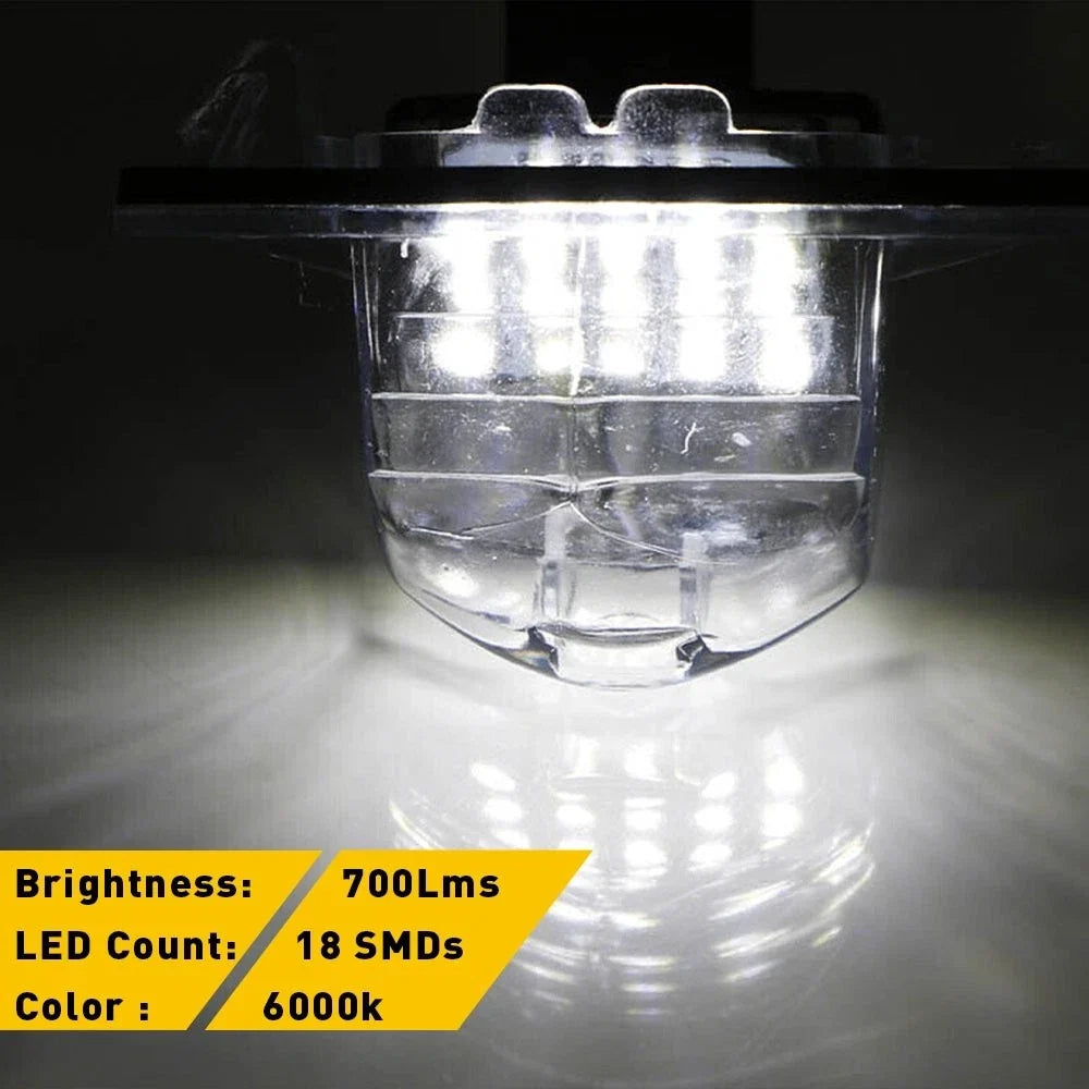 License Plate Lamp Light 6000K 18-SMD White LED for Honda Civic/Fit/Odyssey