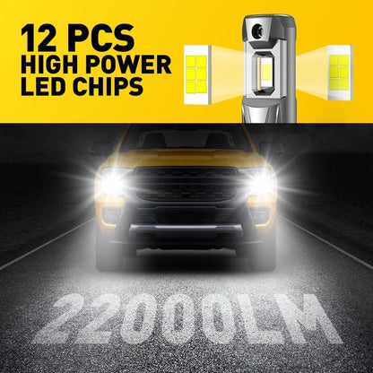 6500K 9006 LED Headlight Bulb Kit Low Beam 44000LM - 2 Pack AUXITO