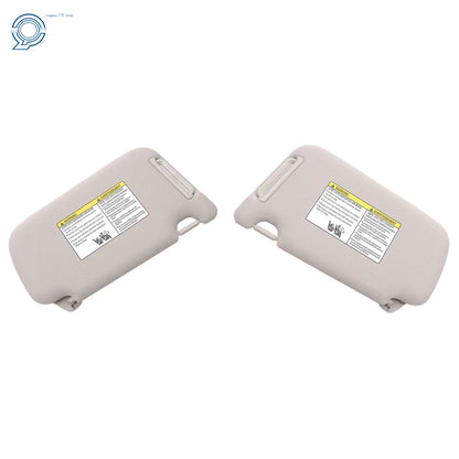 Sun Visors Set of 2 with Vanity Mirror - Gray for Nissan Sentra 2013-2019