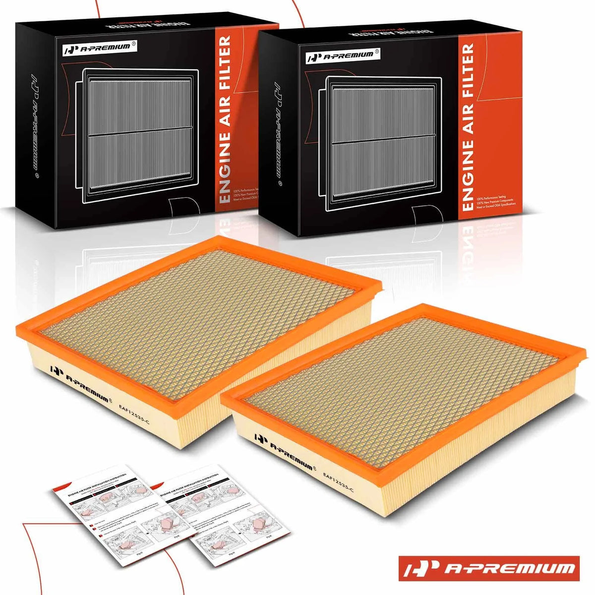 2X Engine Air Filter for Ford Ranger (2019–2023) L4 2.3L