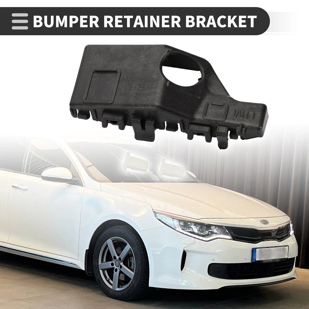 Right Front Bumper Retainer Bracket No. 86514C5000 for Kia Sorento (2016–2020)
