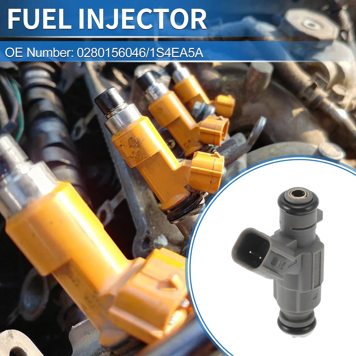 Fuel Injector No. 0280156046/1S4EA5A for Ford Focus 2.0L (2002–2004)