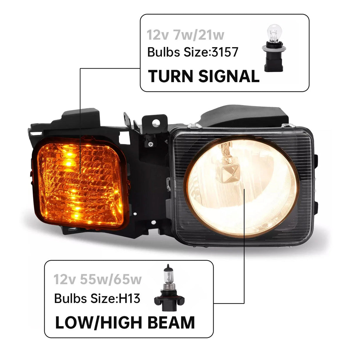 2006-2010 Right Headlight for Hummer H3/H3T