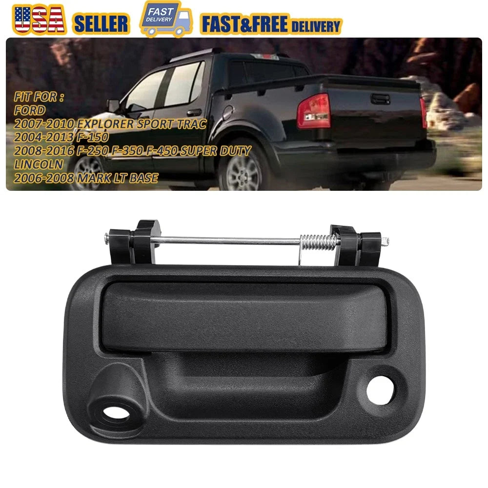 Tailgate Handle with Black Smooth Lever Housing for F-150 2004-2013