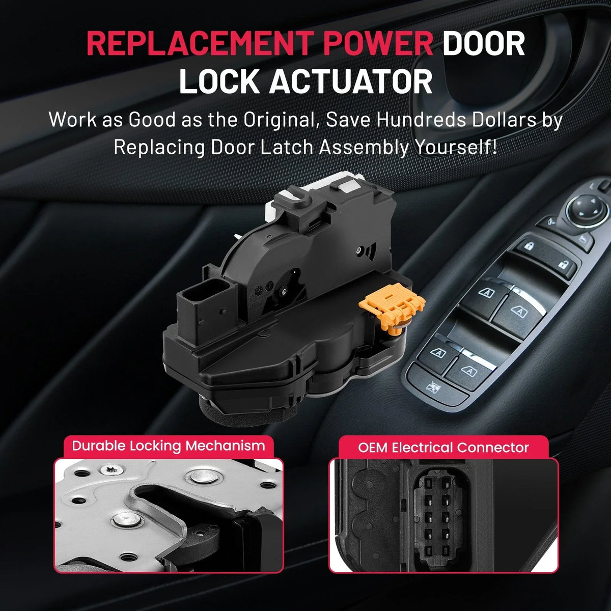 Door Lock Actuator Motor for GMC Sierra 1500 (1999–2002) 16637321