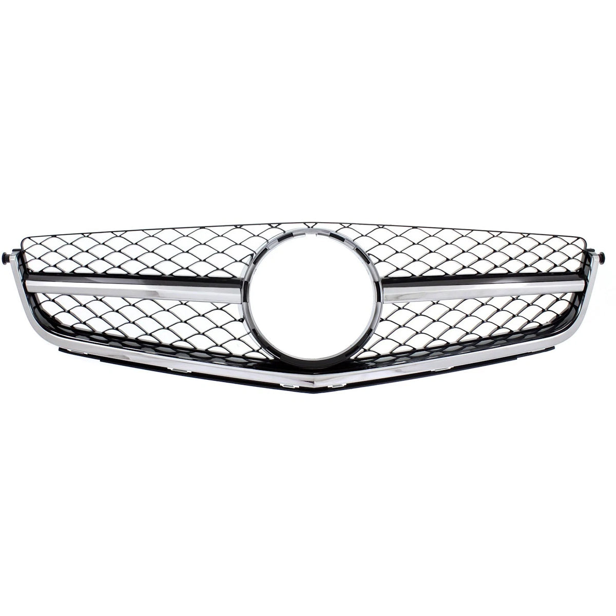 Grille for Mercedes Benz C63 AMG (2012–2014) Chrome Shell Black Insert