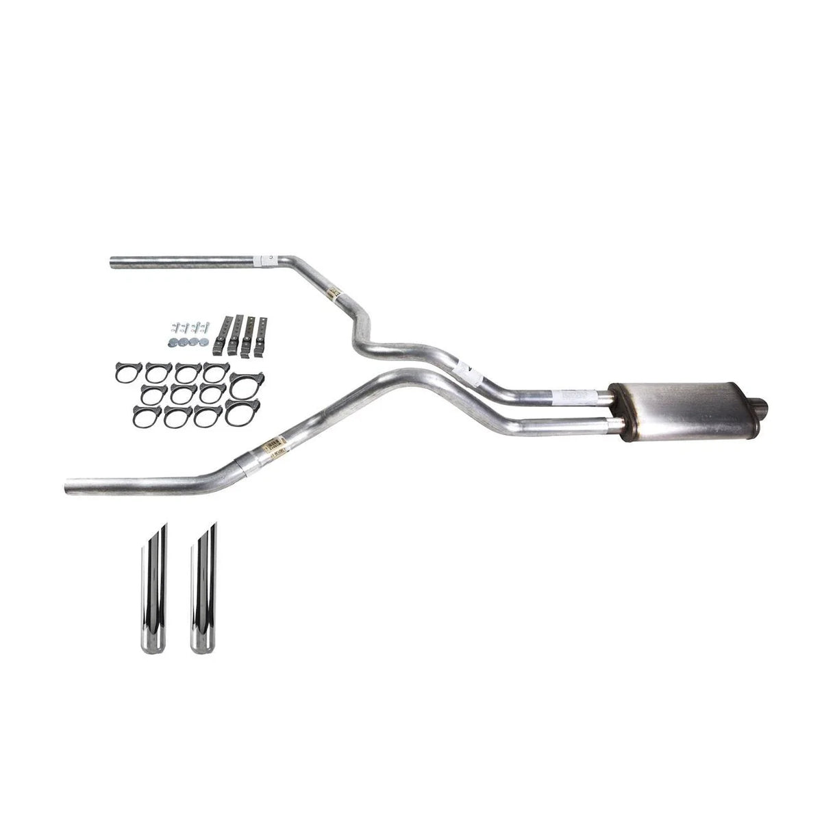 Dual Exhaust Pipe for Silverado (1999–2006) Stainless Steel with Tip