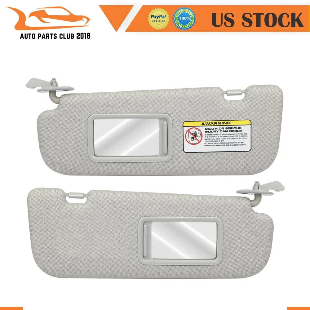 Set of 2 Sun Visors for Hyundai Elantra (2011–2014) Gray