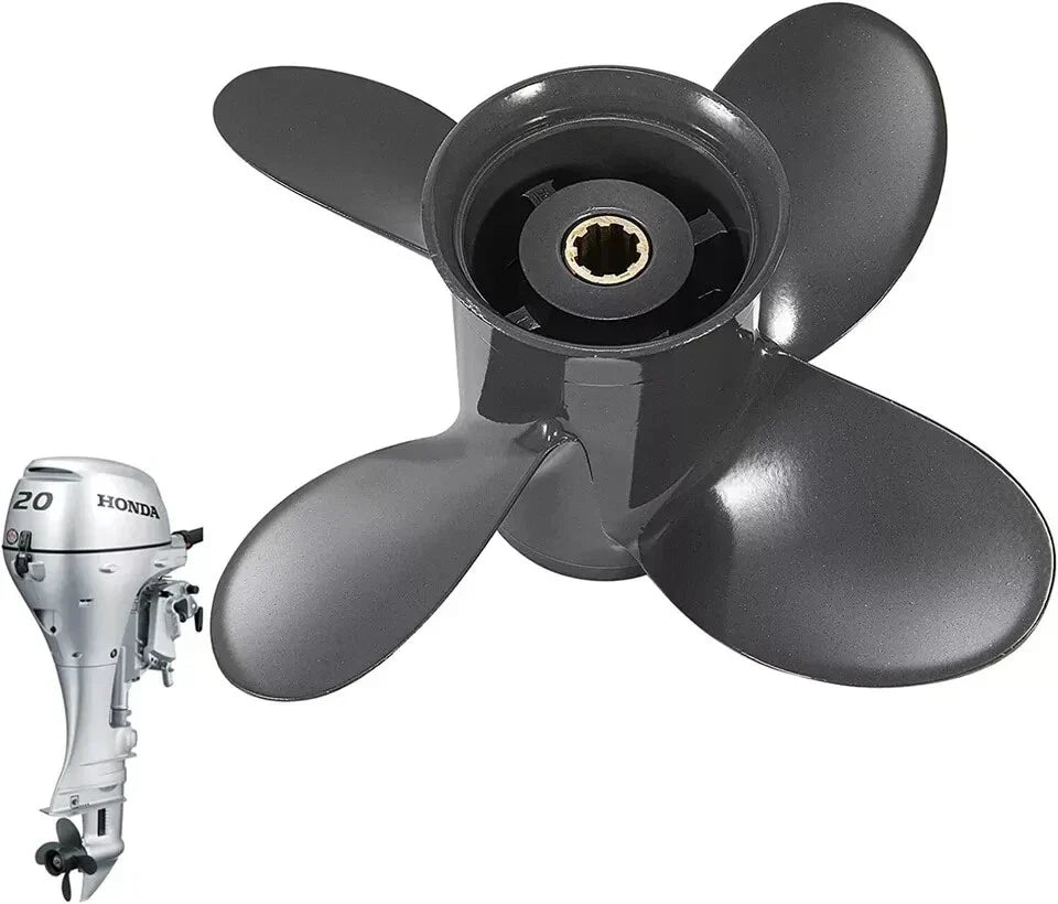 9 1/4 x 10 Aluminum Outboard Propeller for Honda 8-20HP (8 Tooth RH)