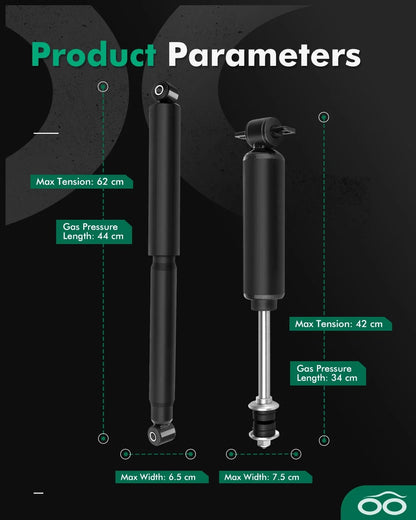 Shocks Struts Set of 4 for 2WD Dodge Dakota Durango 1997-2004