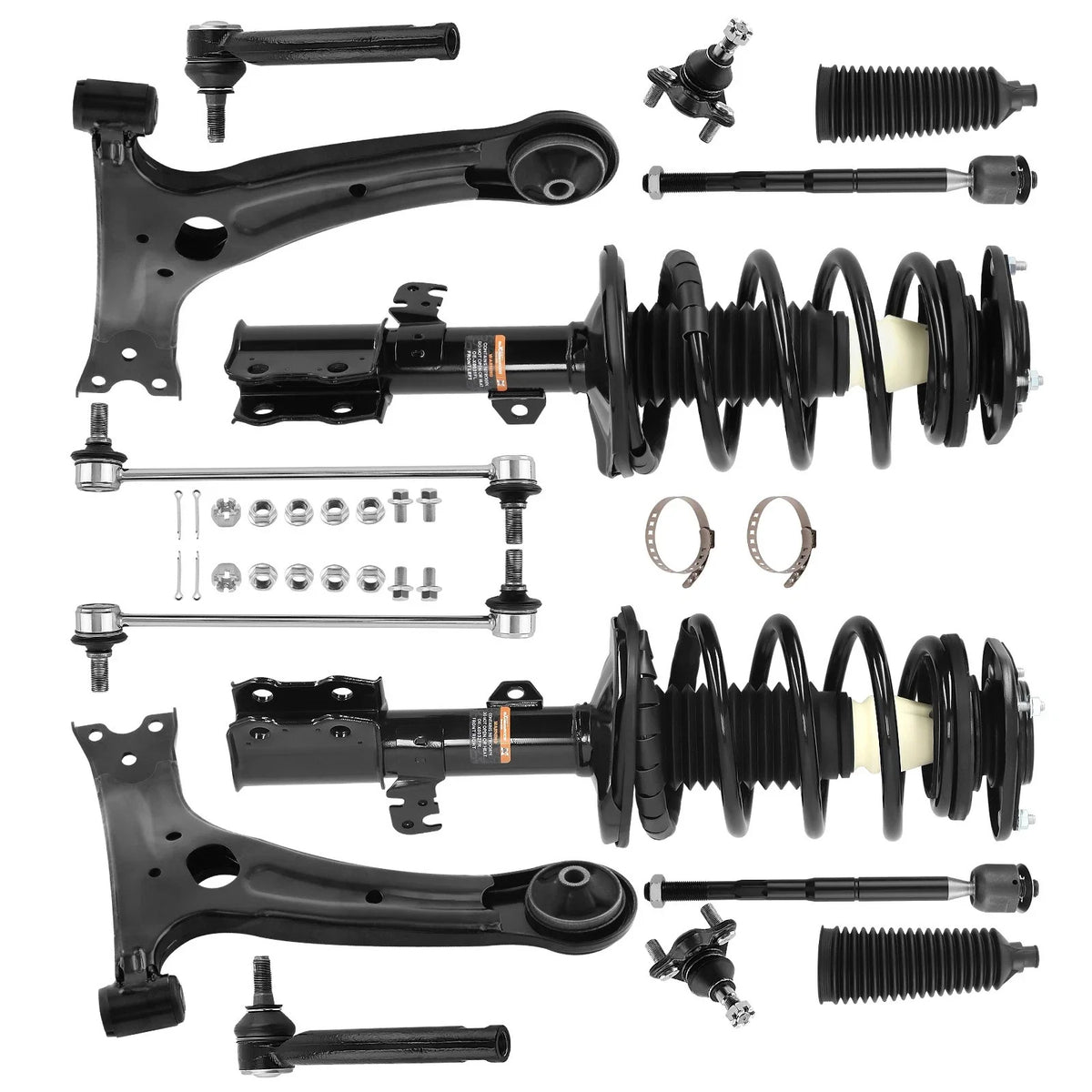 Front Coil Spring Struts & Control Arms Set for Toyota Corolla 03-08