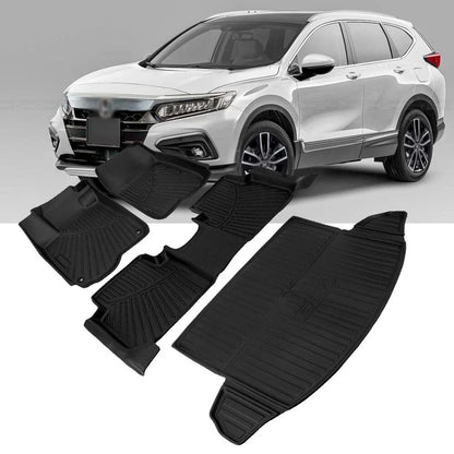 4-Piece TPE Rubber All-Weather Floor Mats for Honda CR-V 2017-2022