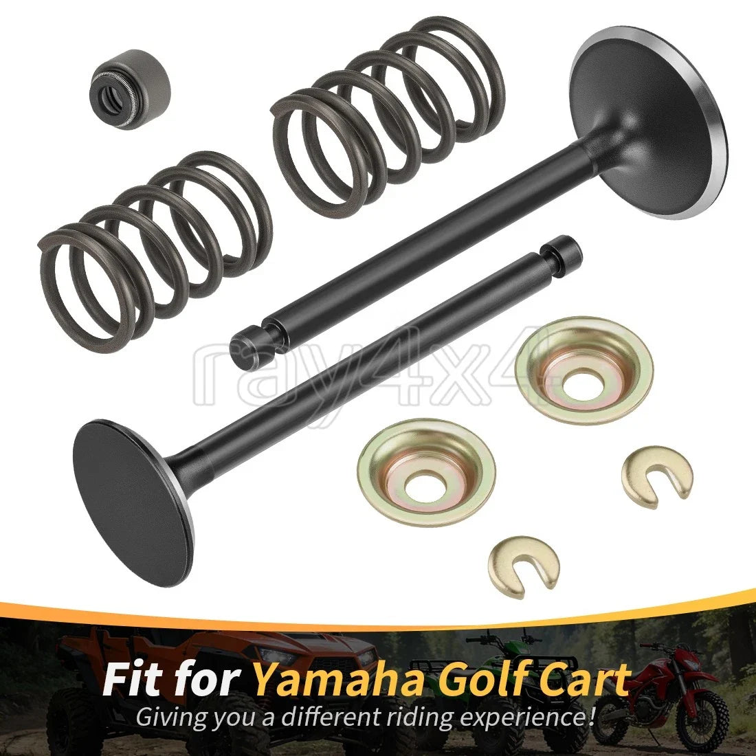 Valve Set for Intake & Exhaust - Yamaha G11-G28 YDRA YTF1 YTF2 Golf Cart