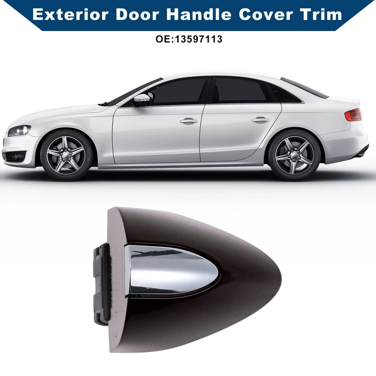 Exterior Door Handle Cover Trim for Buick LaCrosse (2017–2019) Brown
