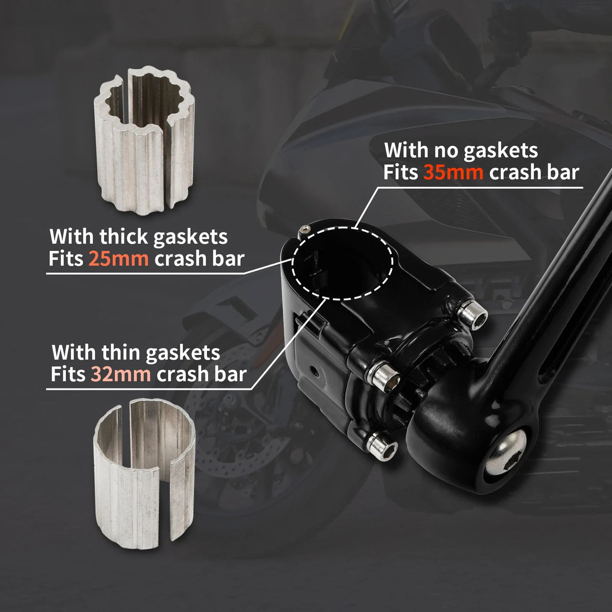 Footrests Footpegs Set for Honda Goldwing 1800 GL1800 (2001–2023)