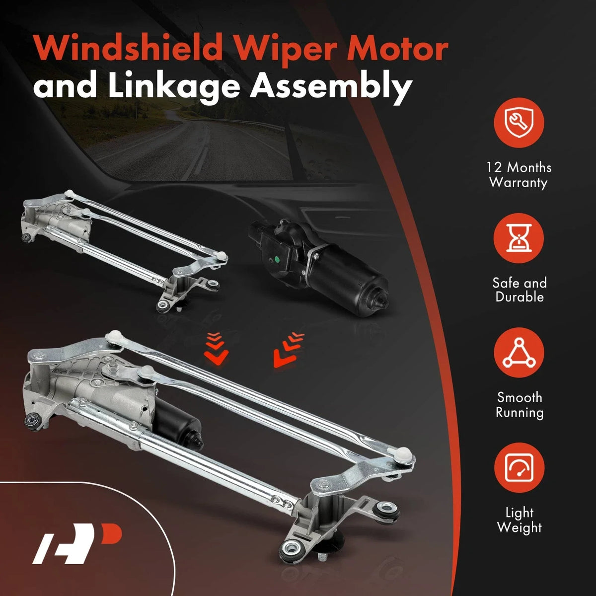 Wiper Motor and Linkage Assembly for Honda Accord Coupe 2003-2007
