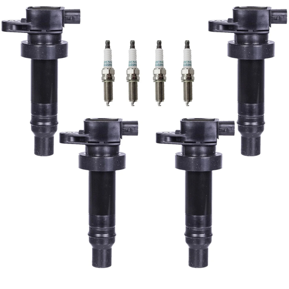 Set of 4 Ignition Coils & Iridium Spark Plugs for Kia Soul (2014–2019)