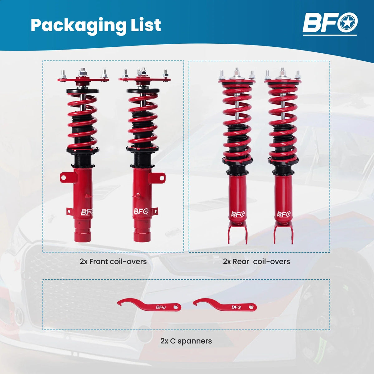 Complete Coilover Shocks for Honda Accord (2013–2016)