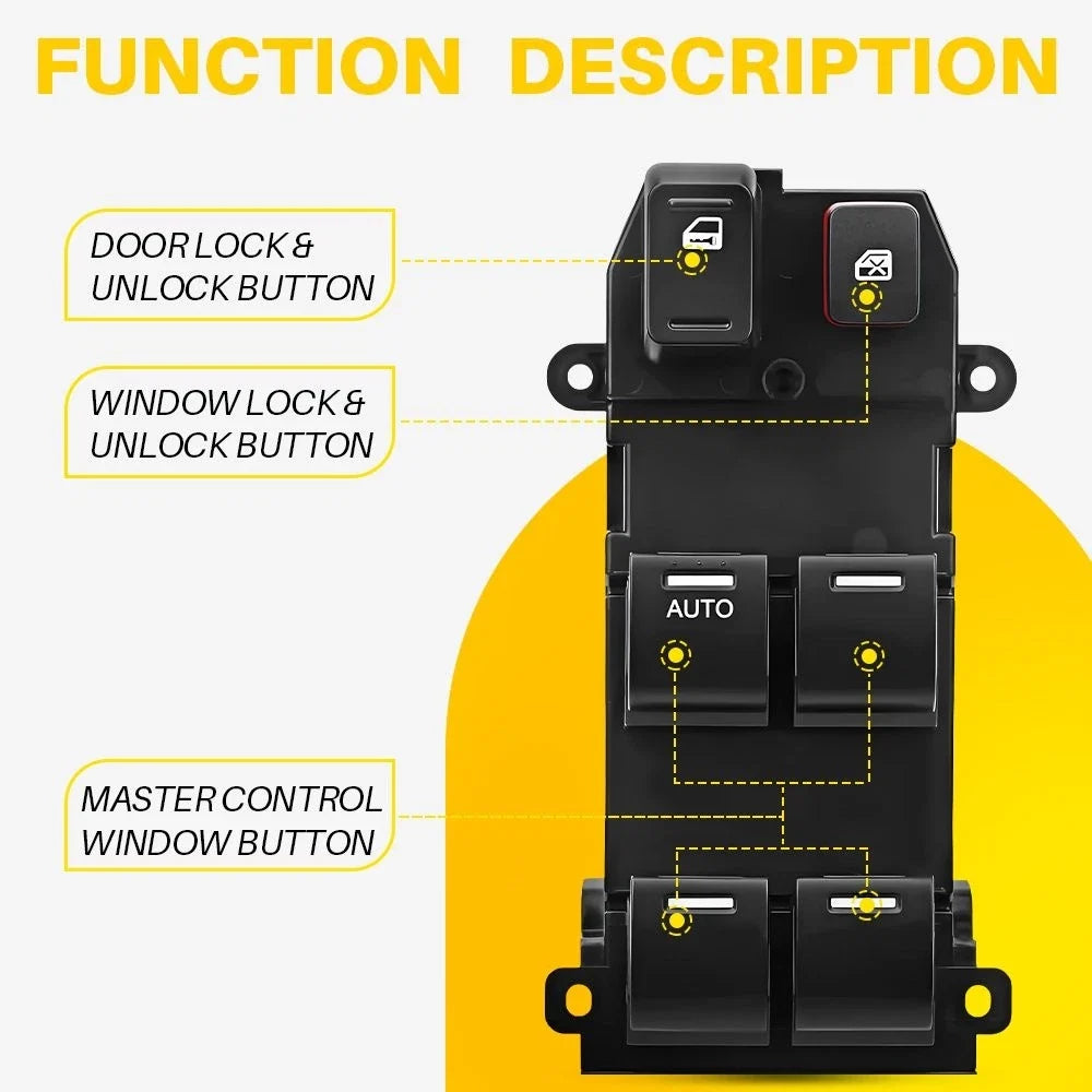Front Driver Master Power Window Door Switch for Honda Fit (2009–2014)