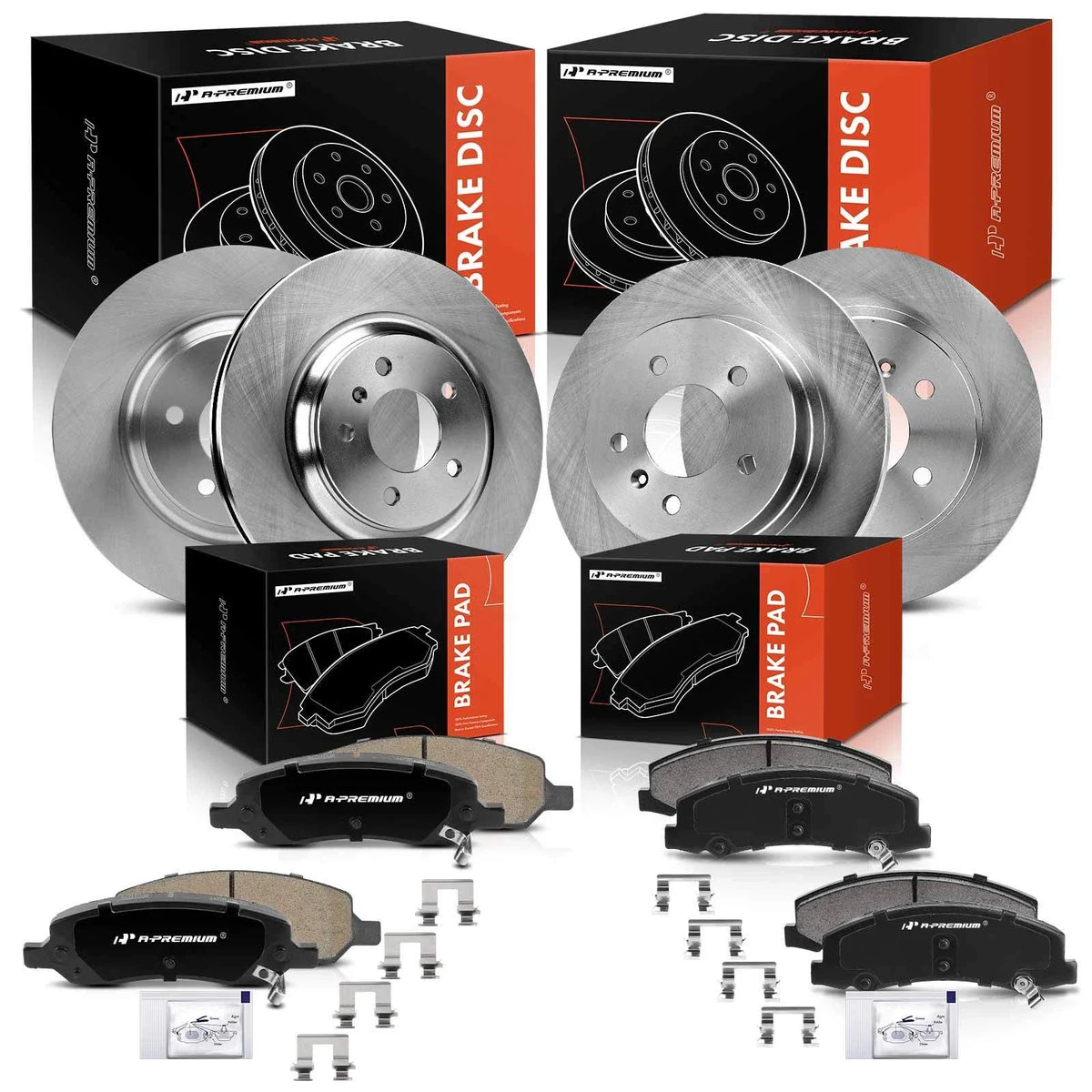 Disc Brake Rotor & Ceramic Pad Set for Buick Lucerne Cadillac