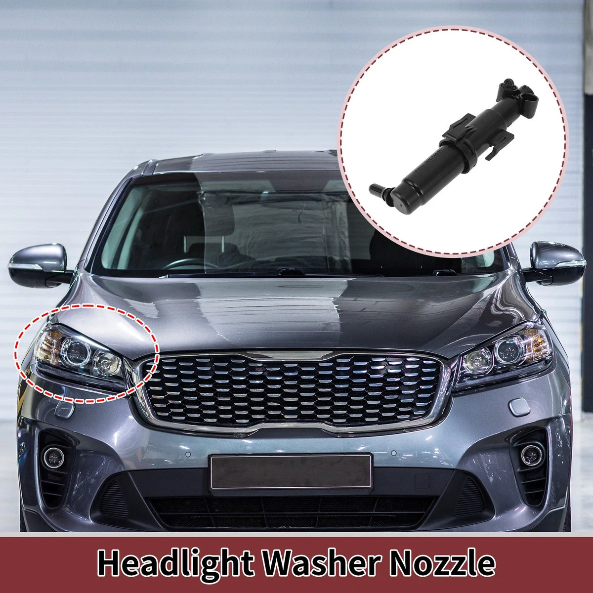 Front Passenger Side Headlight Washer Nozzle for BMW 535i (2010–2016) No. 61677178744