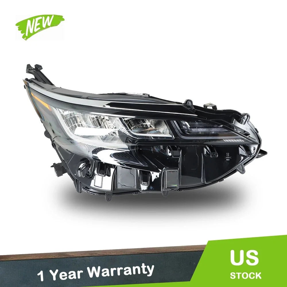 LED Headlight for Toyota Sienna LE XLE (2021–2022) Black Clear