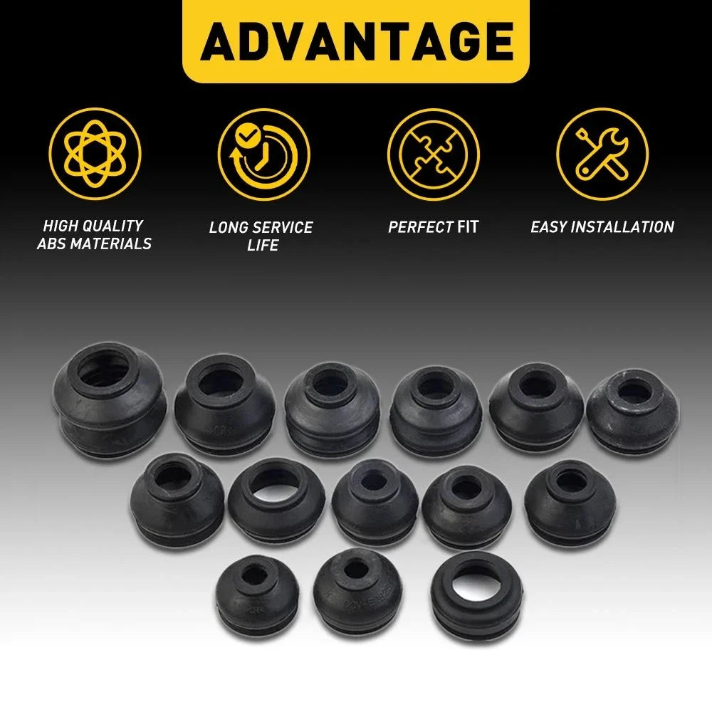14Pcs Rubber Dust Boots for Ball Joints & Tie Rods