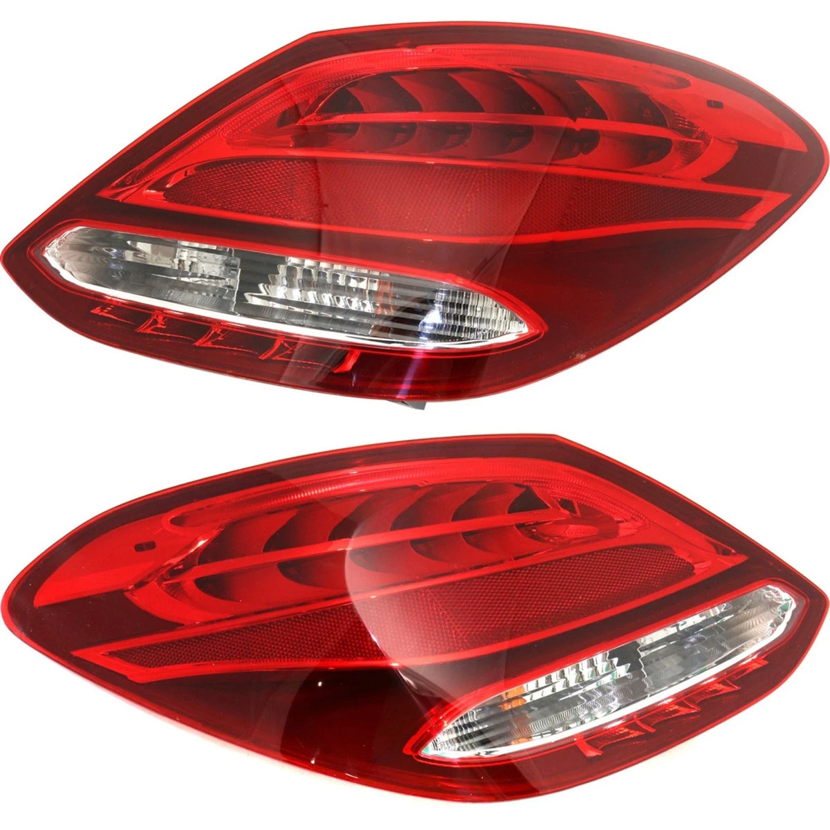 Set of 2 Tail Lights for Mercedes Benz C300 (2015–2018) Halogen w/ Bulbs