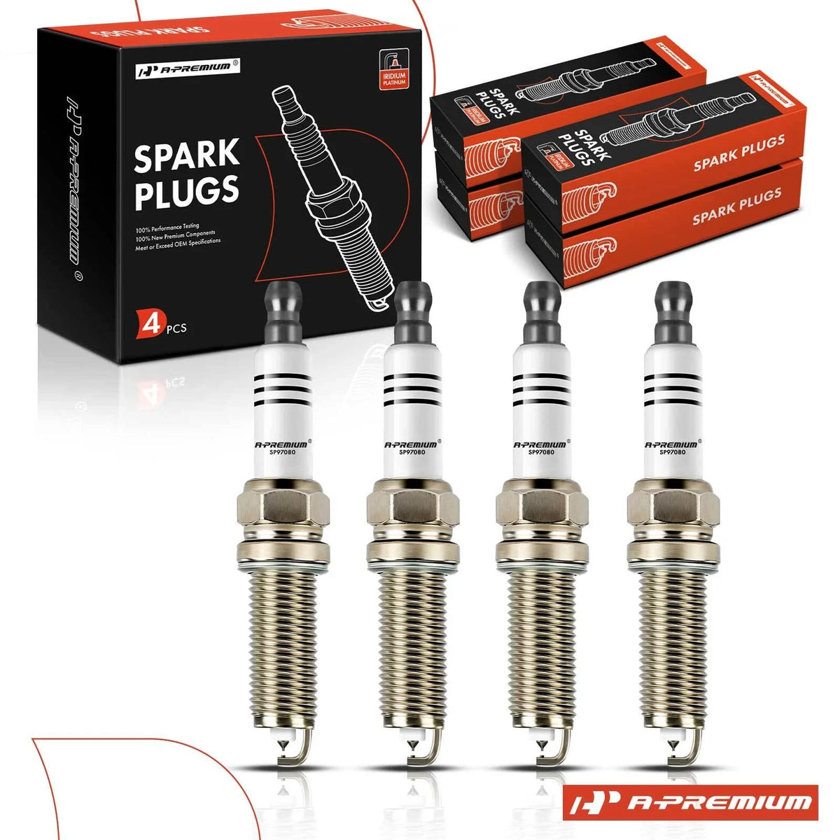 Set of 4 Iridium Platinum Spark Plugs for Hyundai Elantra Sonata (2017–2020)