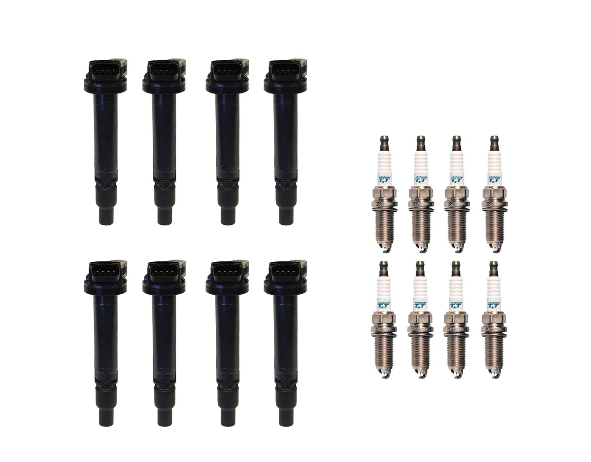 Set of 8 Ignition Coils & 8 Iridium TT Spark Plugs for Lexus V8