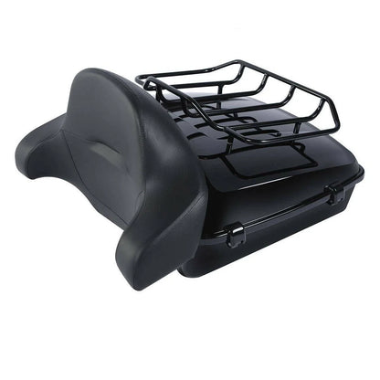 Chopped Trunk Backrest Rack Mount for Harley Softail Fatboy (2008–2017)
