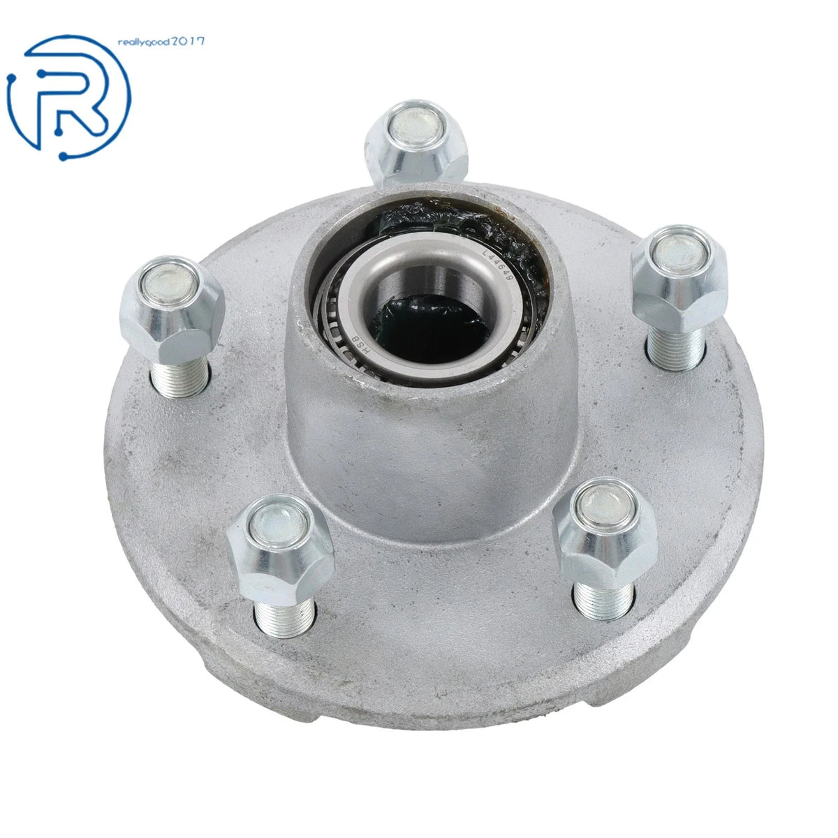 1 Pack Galvanized Trailer Hub 5 Lug 1-1/16" Spindle for Trailer