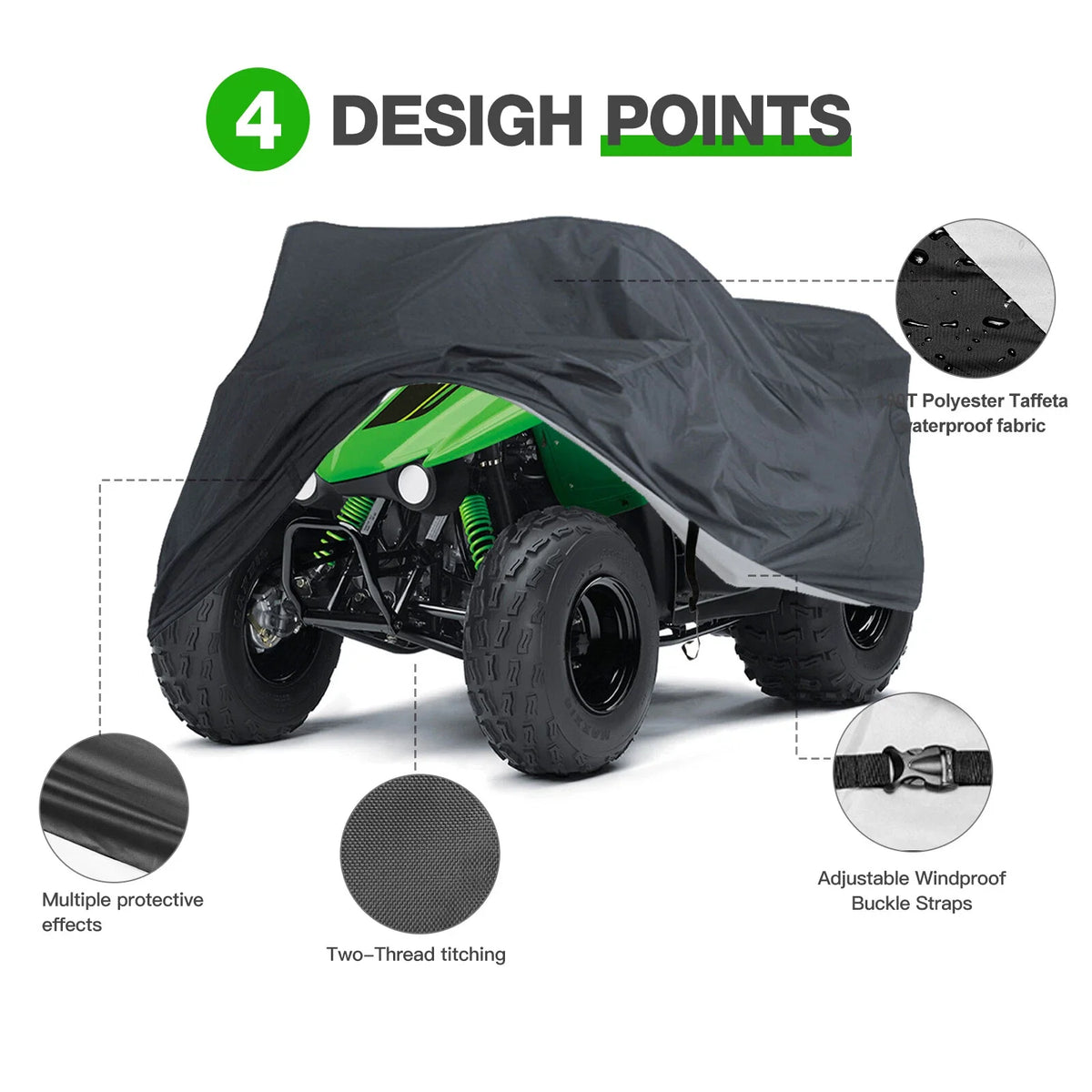 Riding Lawn Tractor Cover Waterproof for Universal Fit (57''–83'')