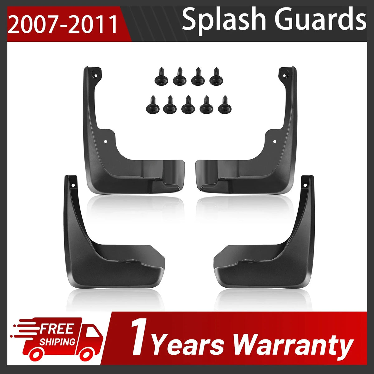Splash Guards Mud Flaps for Toyota Camry (2007–2011) Front & Rear Set of 4