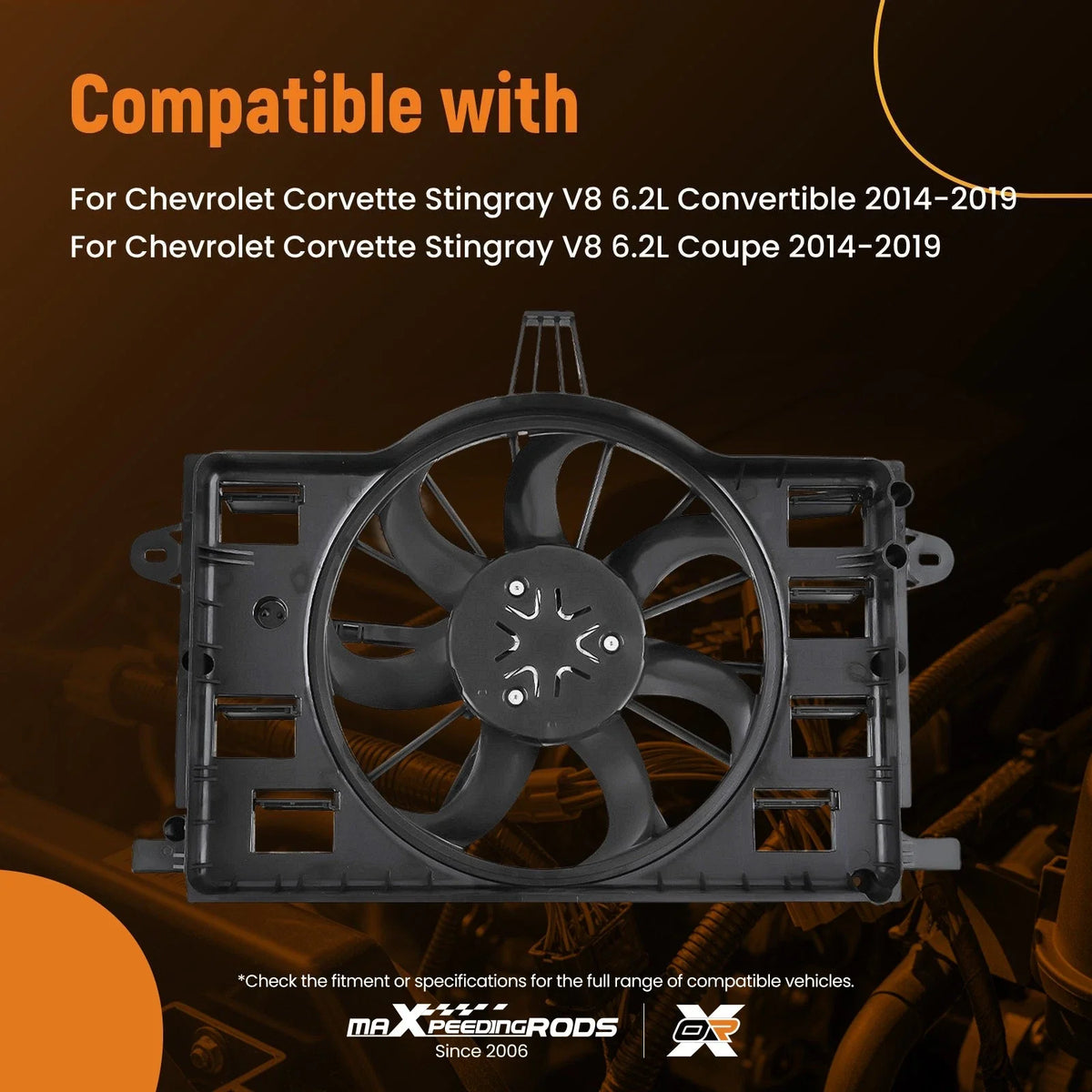 Cooling Fan Assembly for Chevy Corvette (2014–2019) 84128343