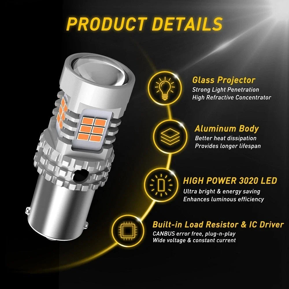 BAU15S 7507 LED Turn Signal Light for EXV (No Hyper Flash, Error Free)