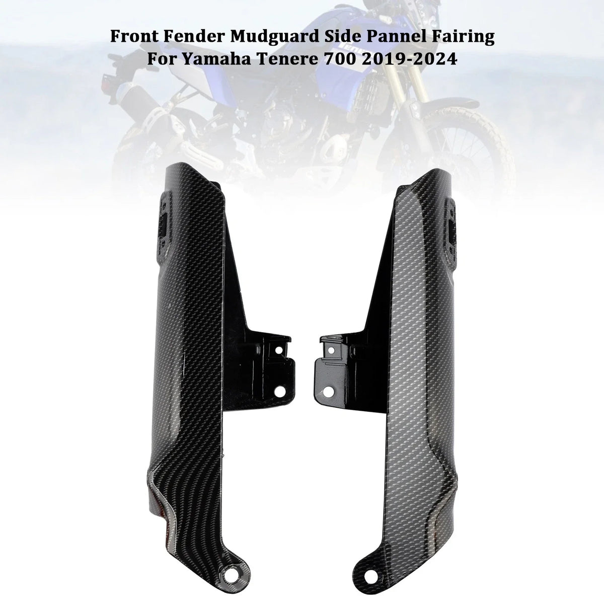 Carbon Front Side Panel Fender Protector for Yamaha Tenere 700 (2019–2024)