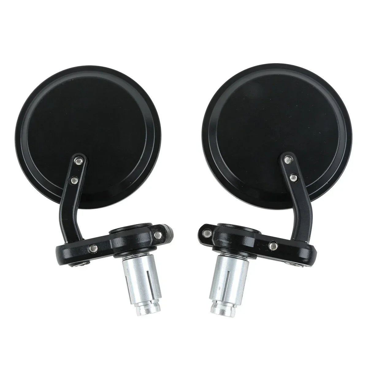 Rear View Handle Bar End Mirrors - Black 7/8" for Motorcycle