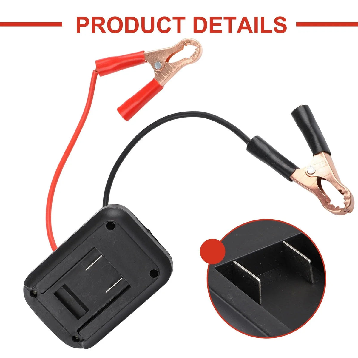 Jump Starter Adapter for Car Battery with 12V Output, Dual USB Ports