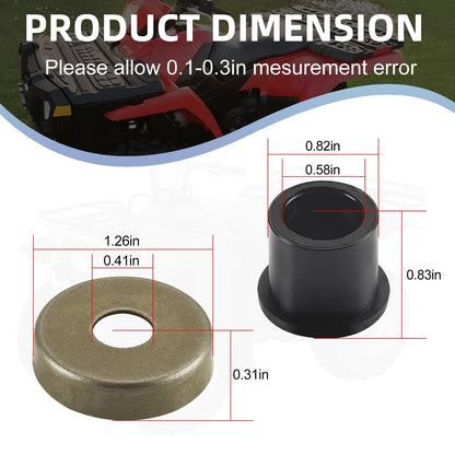 8 Front A-Arm Bushings with Caps for Polaris RZR 170 (2009-2021)