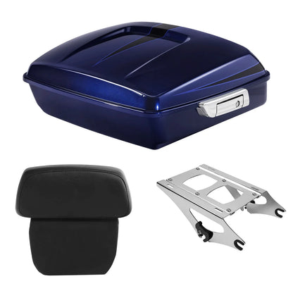 Chopped Trunk Pad Mount - Harley Touring 2014–2026 Zephyr Blue/Black