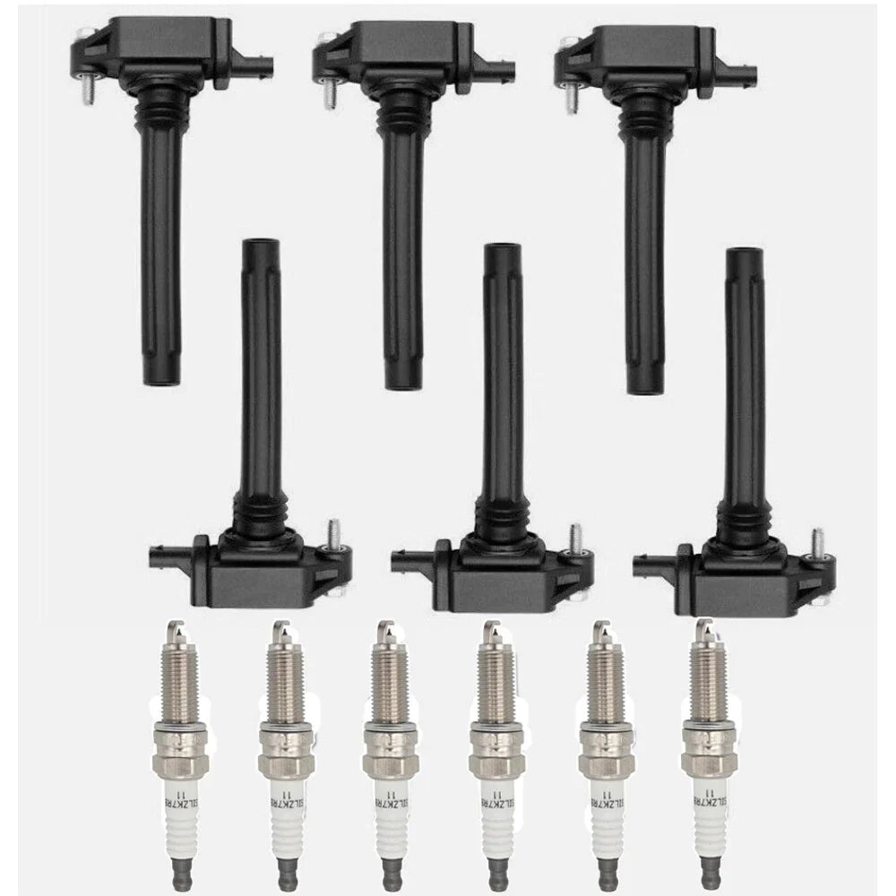 Set of 6 Ignition Coils & Spark Plugs for Dodge Challenger (2011-2017)