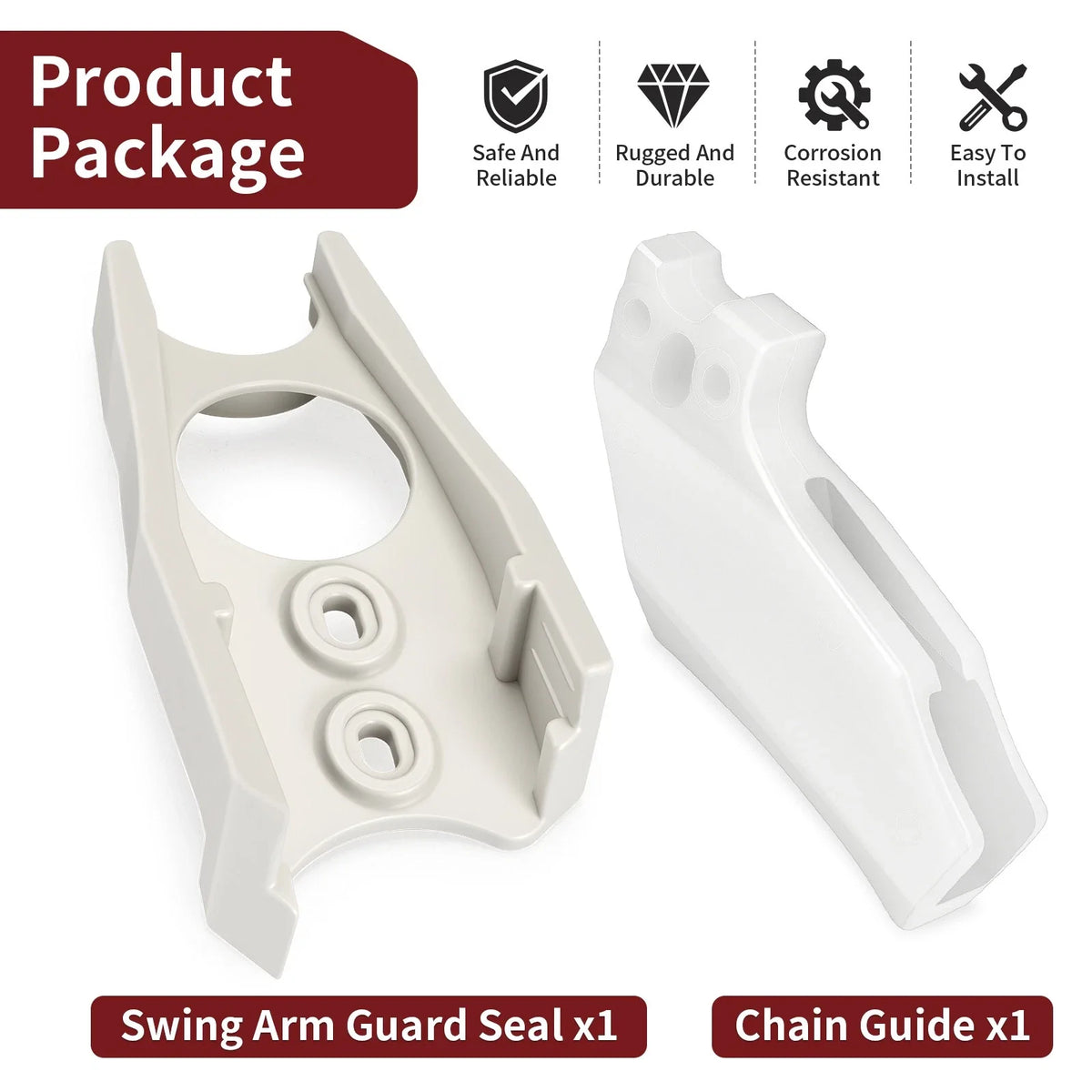 Chain Guide & Guard Seal for Yamaha YZ125 YZ250 YZ490 (1986–1990)